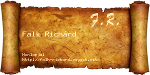 Falk Richárd névjegykártya